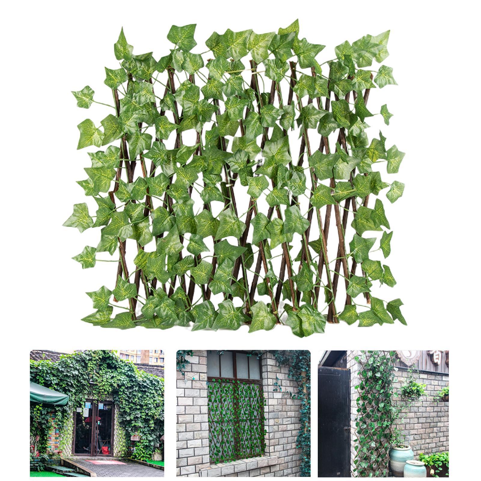 2pcs Retractable Garden Fence Trellis Privacy Screen Outdoor Backyard Decor