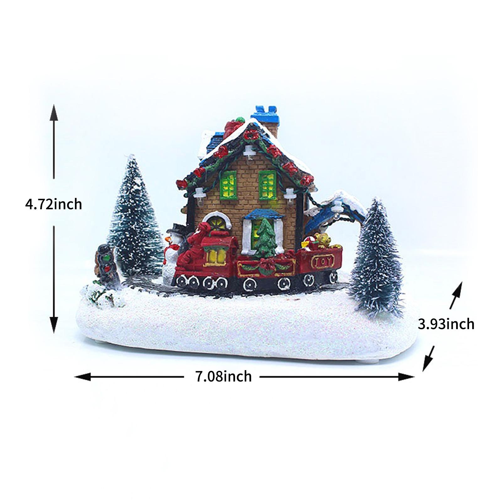 Vật Trang Trí Nhà Cửa Dịp Giáng Sinh Hình Ngôi Nhà Được Thắp Sáng Bằng Đèn Led