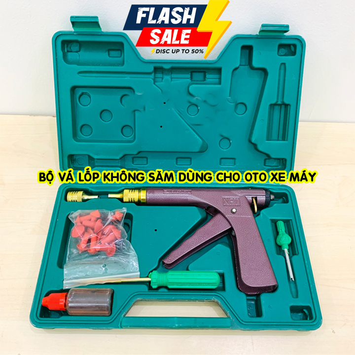 Bộ Vá Lốp Không Săm Dành Cho Xe Máy Oto