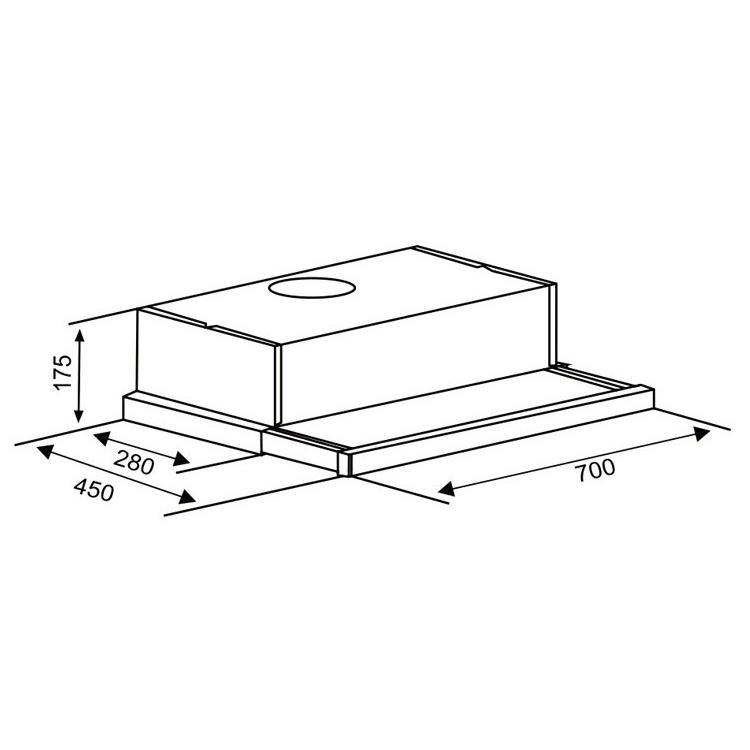 Máy Hút Mùi Âm Tủ Bếp 6 Tấc Canzy CZ-6002 - Hàng Chính Hãng