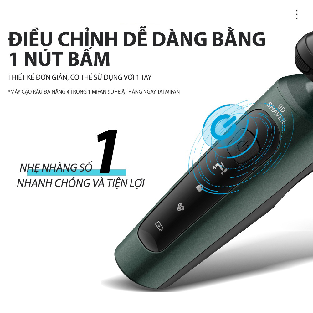 Máy Cạo Râu 9D SHAVER - Máy Cạo Râu 4 Trong 1 Hàng Nhập Cao Cấp, Bảo Hành Lỗi 1 Đổi 1 - Tặng 3 Lưỡi Thay Thế