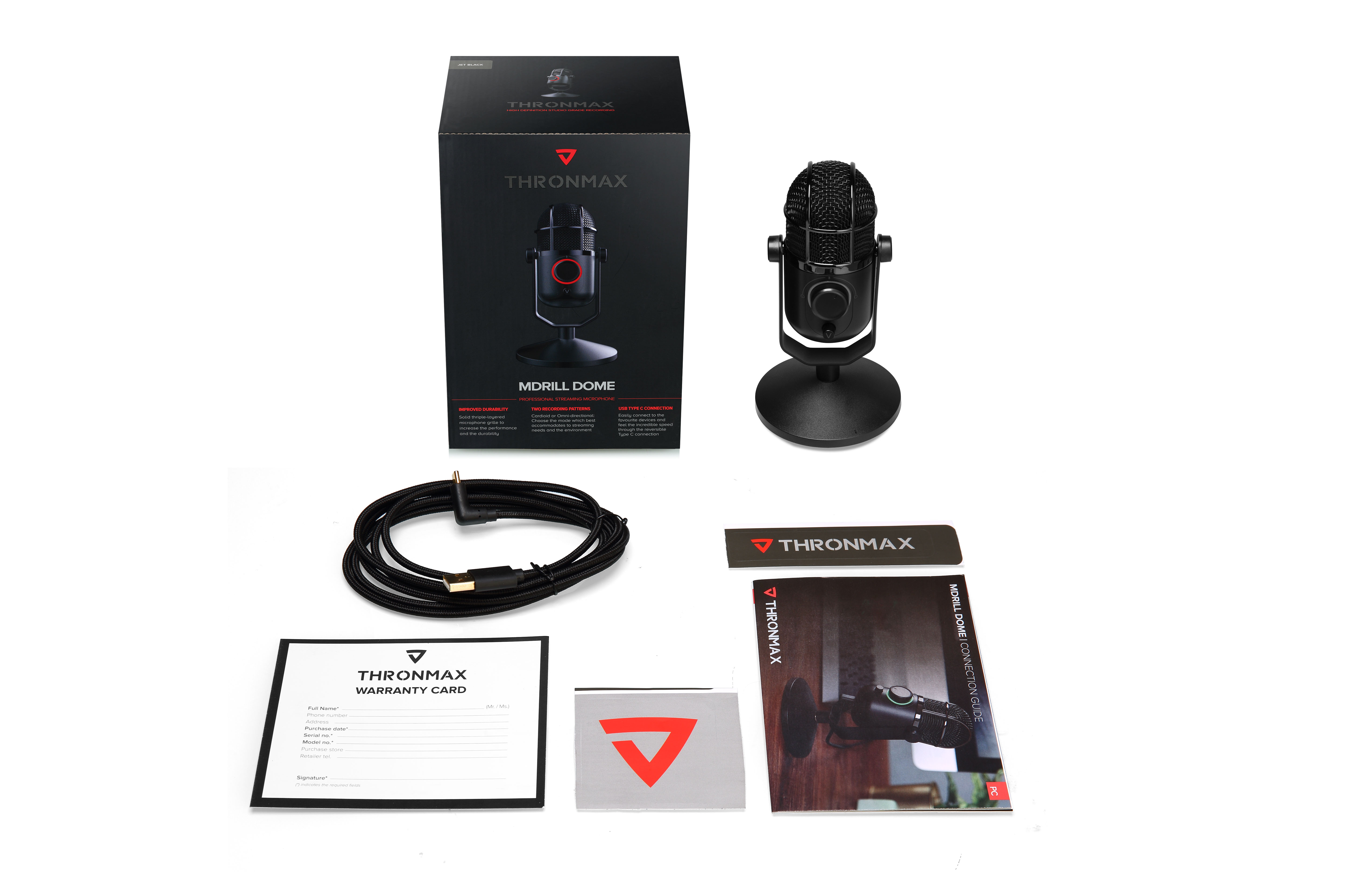 Microphone Thronmax Mdrill Dome M3 Plus Jet Black 96Khz Hàng Chính Hãng