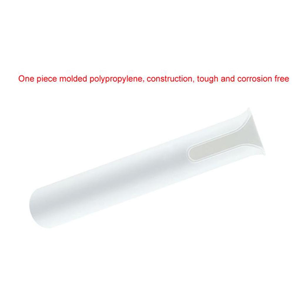 4xPlastic Fishing Rod Holder Boat Yacht 1 Pole Tube Rack Stand Bracket White