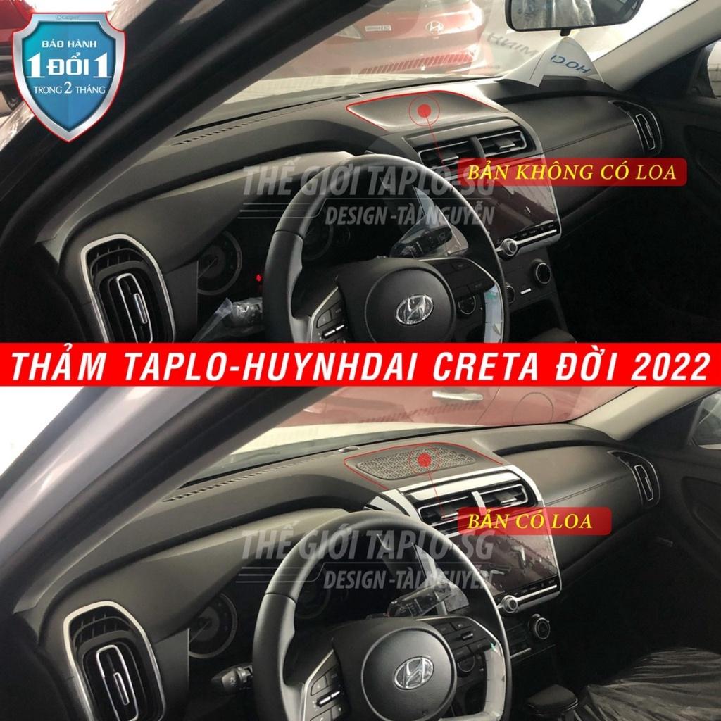 Thảm taplo da HYUNDAI CRETA ĐỜI 2022 Form mới nhất, chống nóng chống trơn trượt