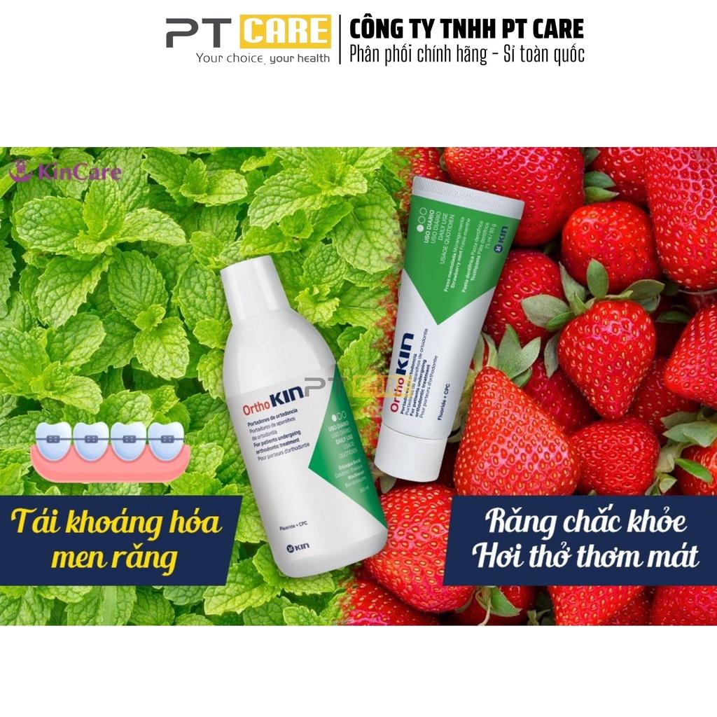 Combo Nước Súc Miệng Và Kem Đánh Răng Ortho Kin 500ml/75ml