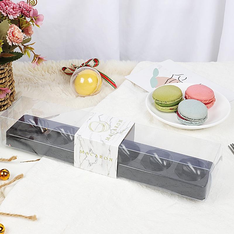 Hộp Đựng Bánh Macaron Mica Trong Suốt Trang Trí Làm Quà Tặng Sang Trọng