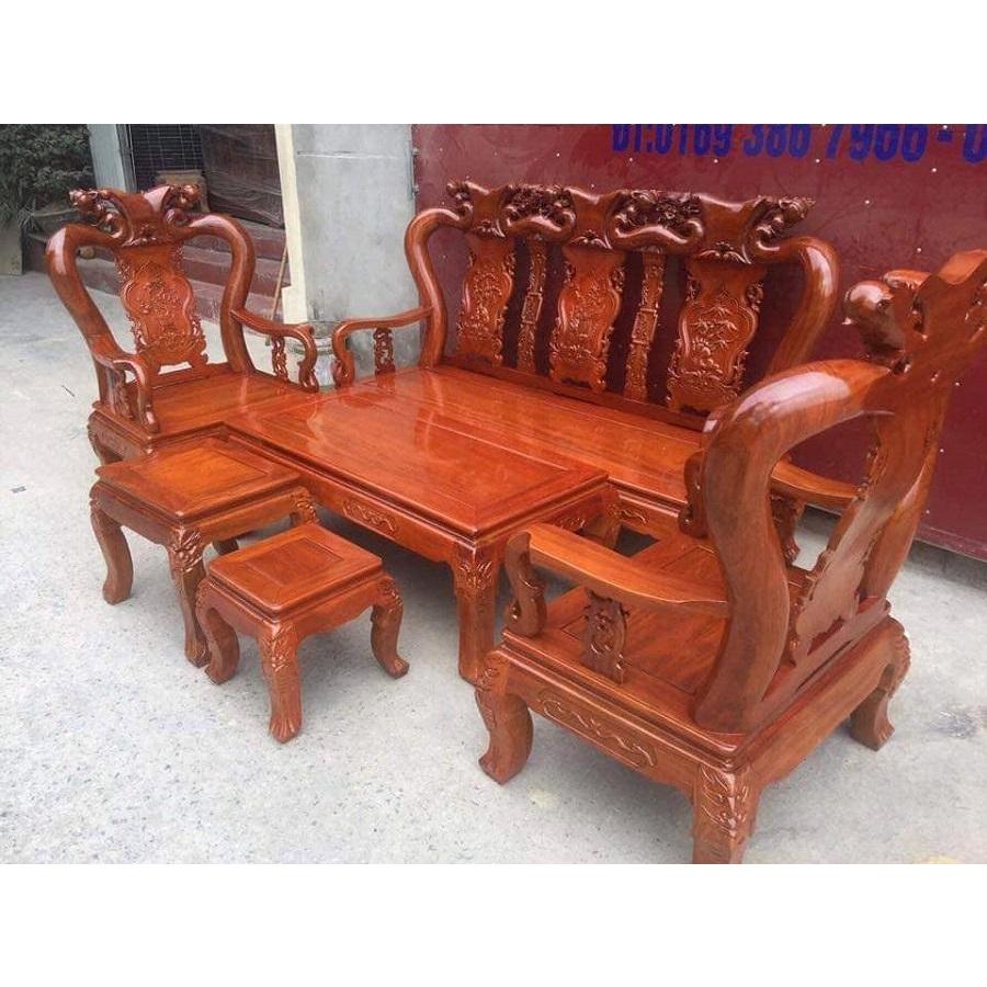 Bàn ghế minh quốc đào gỗ xà cừ tay 10