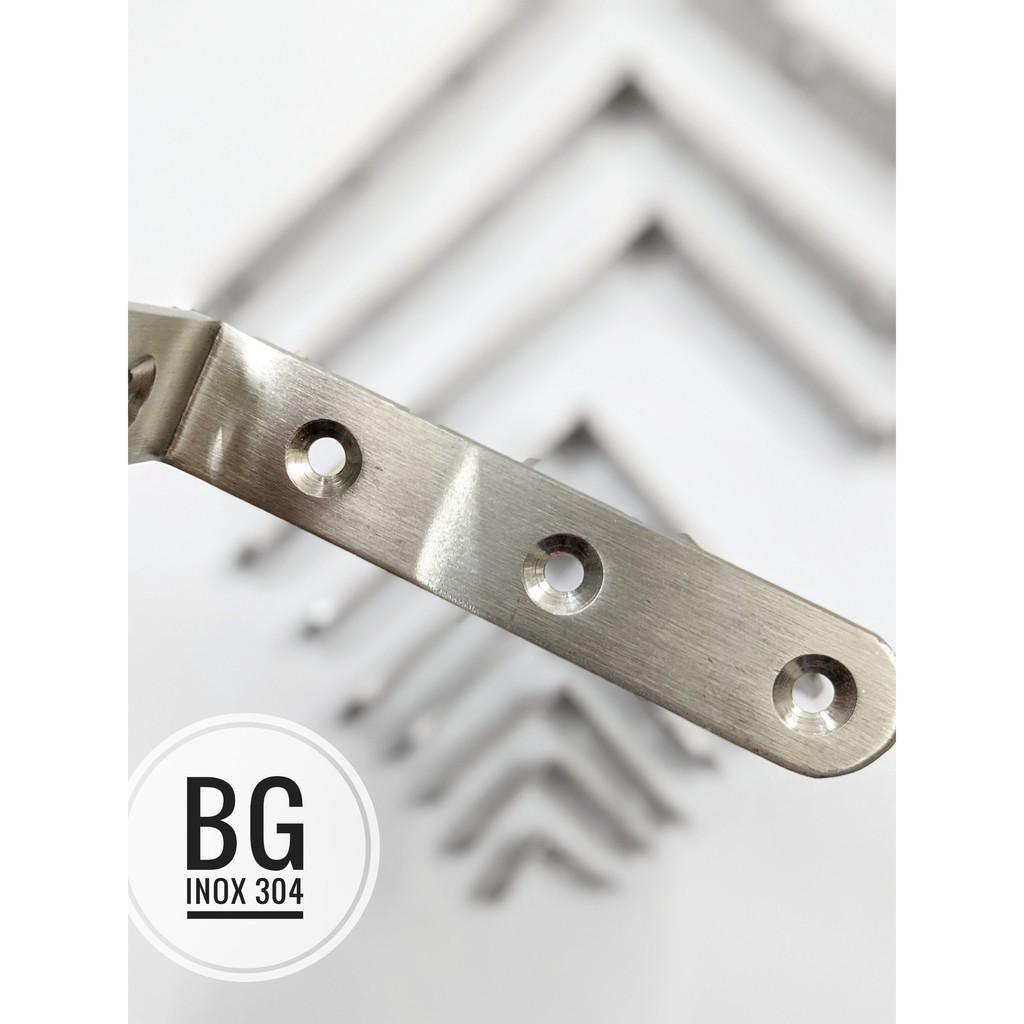 Ke góc chữ L Inox lắp giá sách, kệ đựng đồ