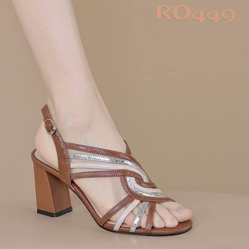 Giày cao gót nữ đẹp đế vuông 7 phân hàng hiệu rosata màu đen ro449 - HÀNG VIỆT NAM CHẤT LƯỢNG QUỐC TẾ