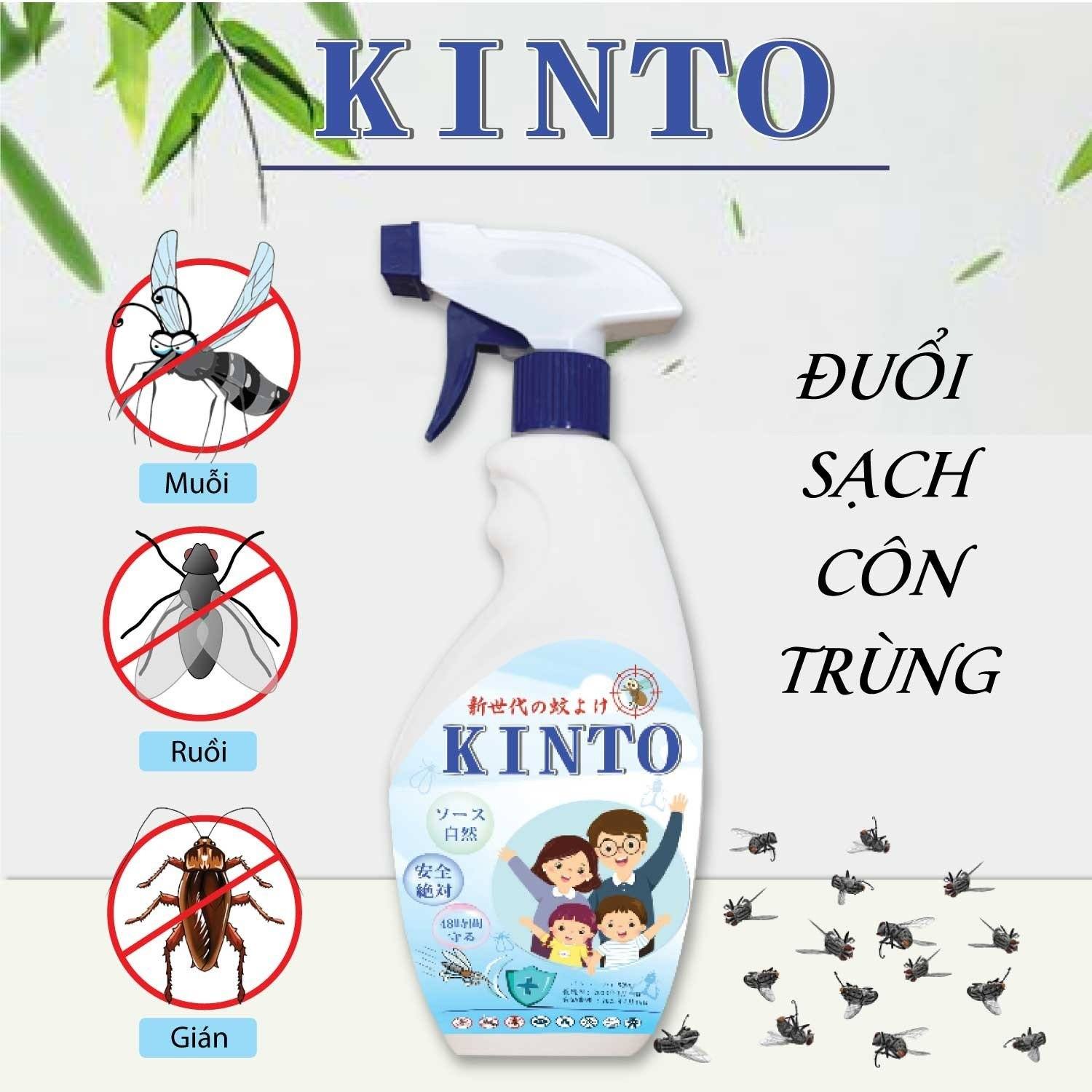 Xịt Đuổi Muỗi Kinto Từ Tinh Dầu Thiên Nhiên, Không Gây Kích Ứng Da