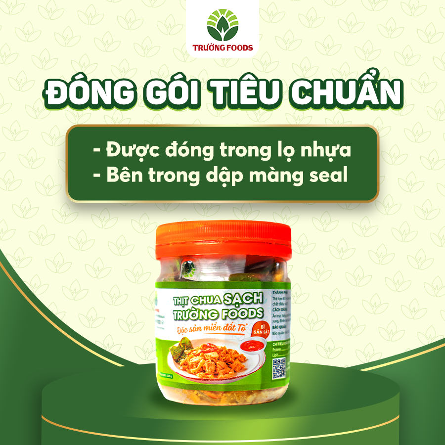 Combo 3 Hộp Thịt Chua Bì Sần Sật Trường Foods 180g/Hộp