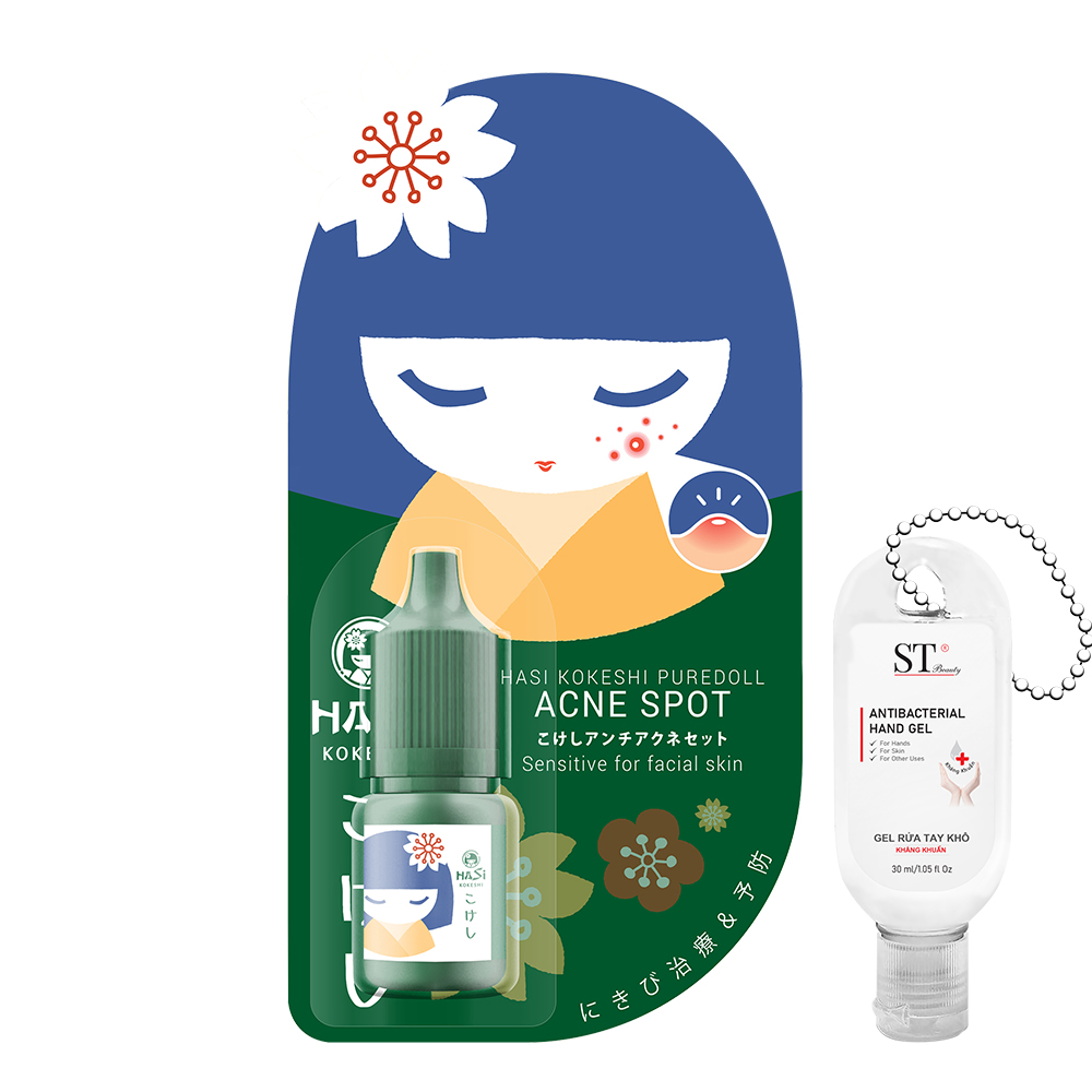 Chấm Mụn HASI Giảm Sưng Gom Cồi Acne Spot 5ml. Tặng Gel Móc Khóa 30ml