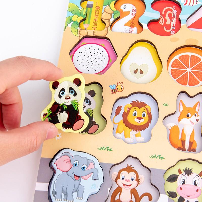 Bộ câu cá gỗ 5 hàng nhiều chủ đề cho bé yêu