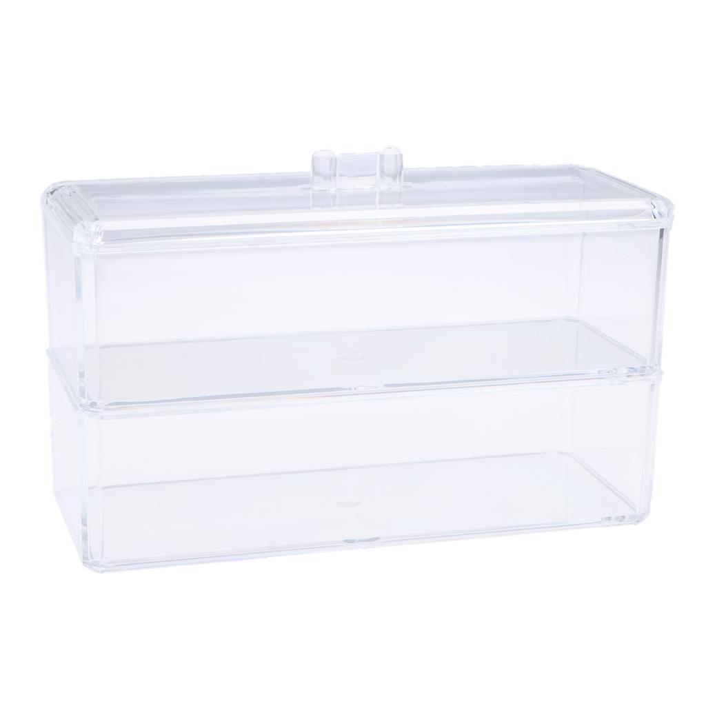 Large Acrylic Makeup Brushes Cosmetic Organizer Holder Jewelry Storage Case