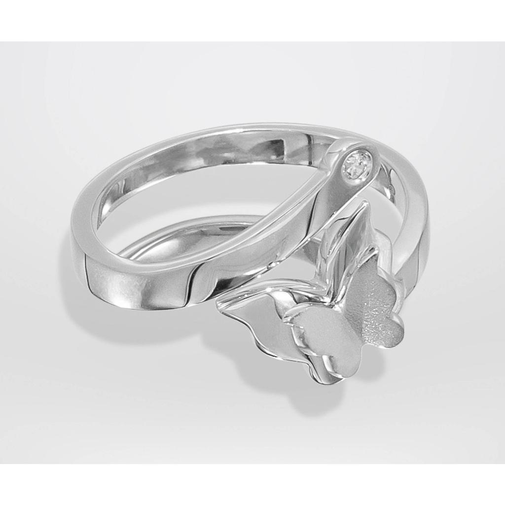 Nhẫn Nữ Bạc 925 Danny Jewelry Xi Rhodium Hình Bướm "BUTTERFLY" KI2GZ002