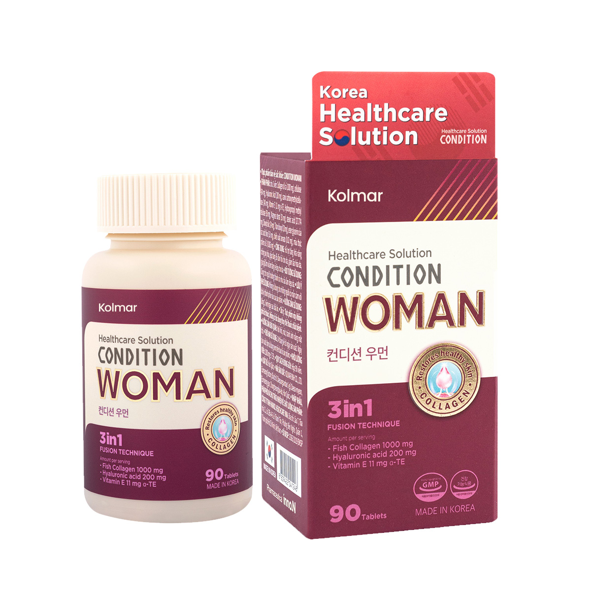 Thực Phẩm Bảo Vệ Sức Khỏe CONDITION WOMAN - Hộp 90 Viên uống collagen