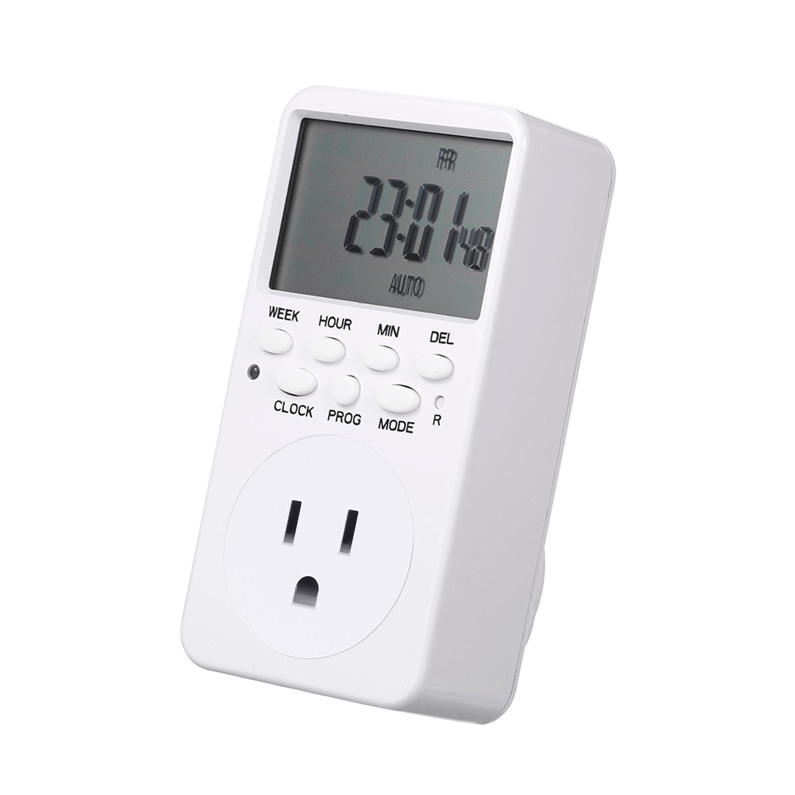 Digital Timer Switch Socket LCD Display Plug-in Programmable Time Switch Energy Saving Intelligent Electronic Timing Socket