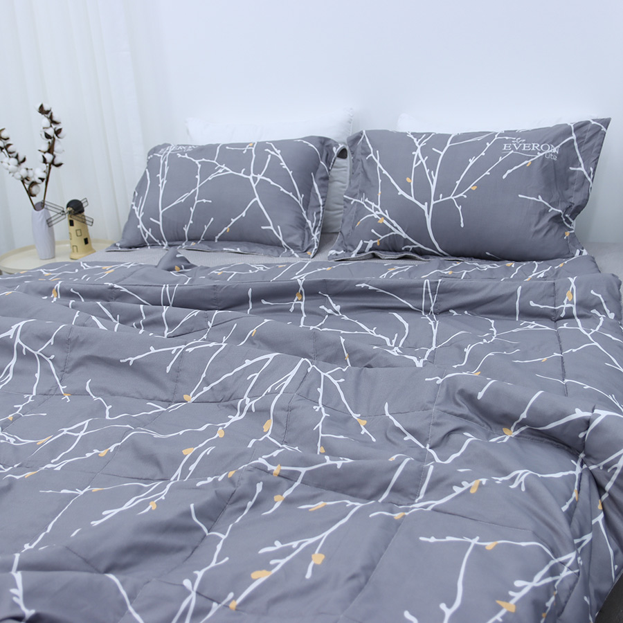 Chăn Hè Microfiber Xám Everon Lite ELM102 200x220cm