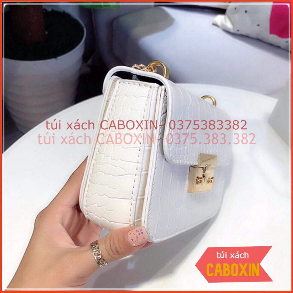 Túi xách miu phụ kiện vàng size 18 da rắn -CABOXIN tuyển sỉ toàn quốc