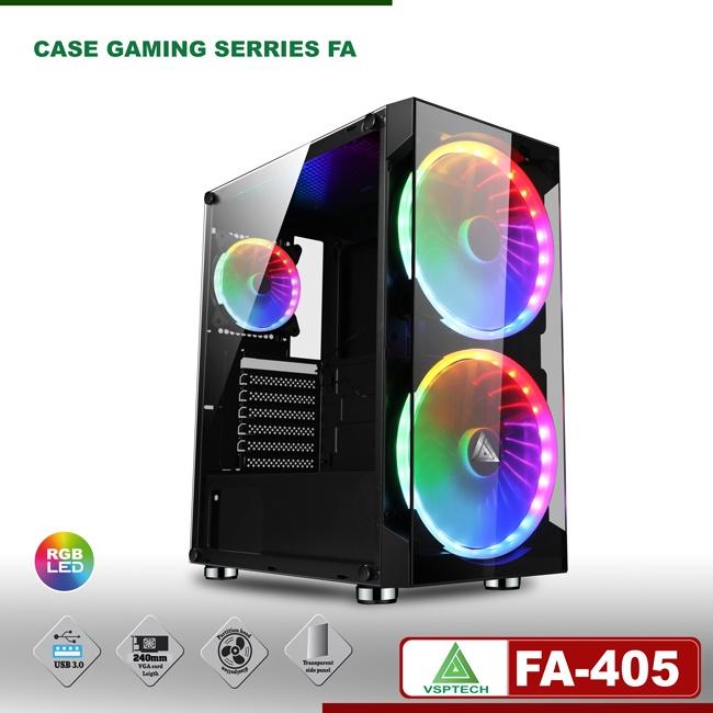 Vỏ Case máy tính Game VSPTECH eSport Gaming FA-405 - Hàng chính hãng