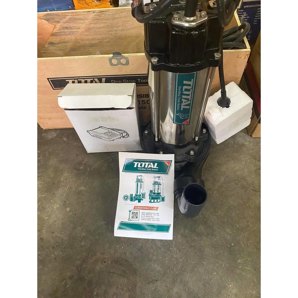 MÁY BƠM CHÌM NƯỚC THẢI BH 3 THÁNG 1500W TOTAL TWP7150026 - HÀNG CHÍNH HÃNG
