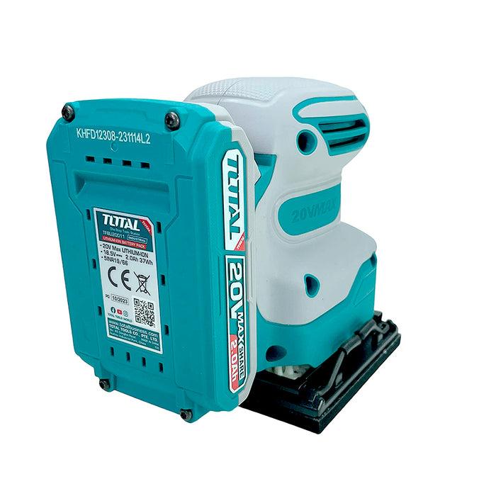 MÁY CHÀ NHÁM VUÔNG DÙNG PIN LITHIUM-ION 20V TOTAL TSHSLI20141 - HÀNG CHÍNH HÃNG