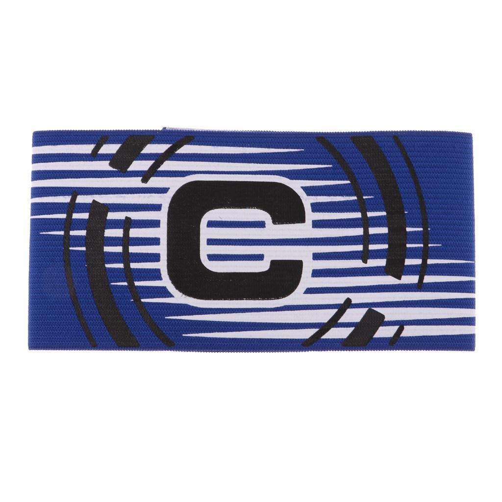3-5pack Captain Armband Football Soccer Sports Adjustable Arm Bands Blue