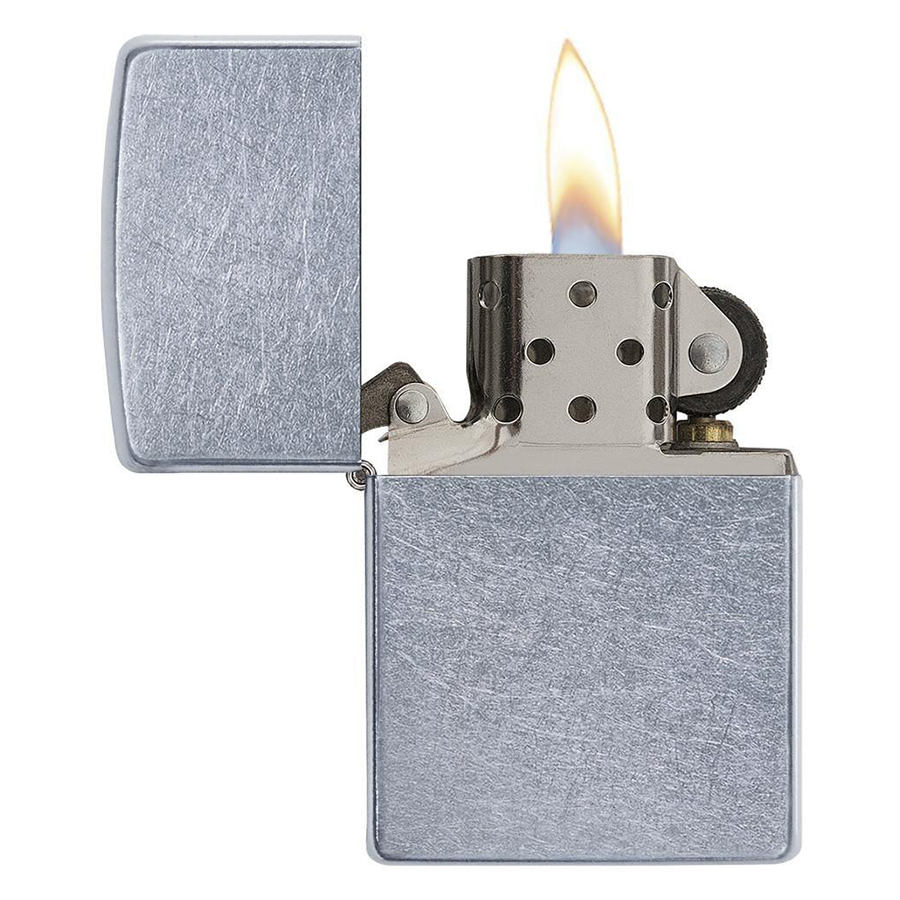 Bật Lửa Zippo Vân Xước Chrome