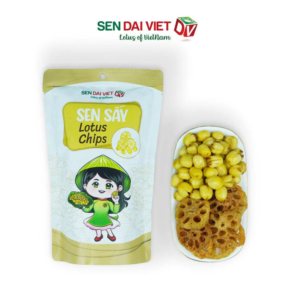 [Thùng 30 Gói] Sen Sấy Nguyên Vị- Không Đường, Ăn Vặt Không Lo Tăng Cân, ĐV- Sen Đại Việt-Gói 30g