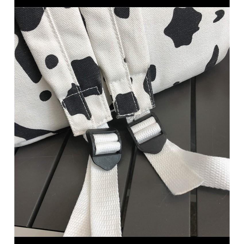 Balo ulzzang thời trang cao cấp họa tiết bò sữa hàng chuẩn chất lượng B094