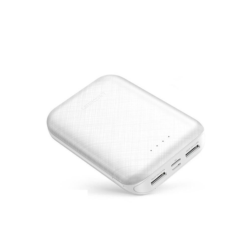 Sạc dự phòng 10000mAh 2 cổng, hỗ trợ sạc dùng lúc 2 thiết bị, công suất tối đa 5V/2.1A UGREEN PB133 60873 - Hàng chính hãng