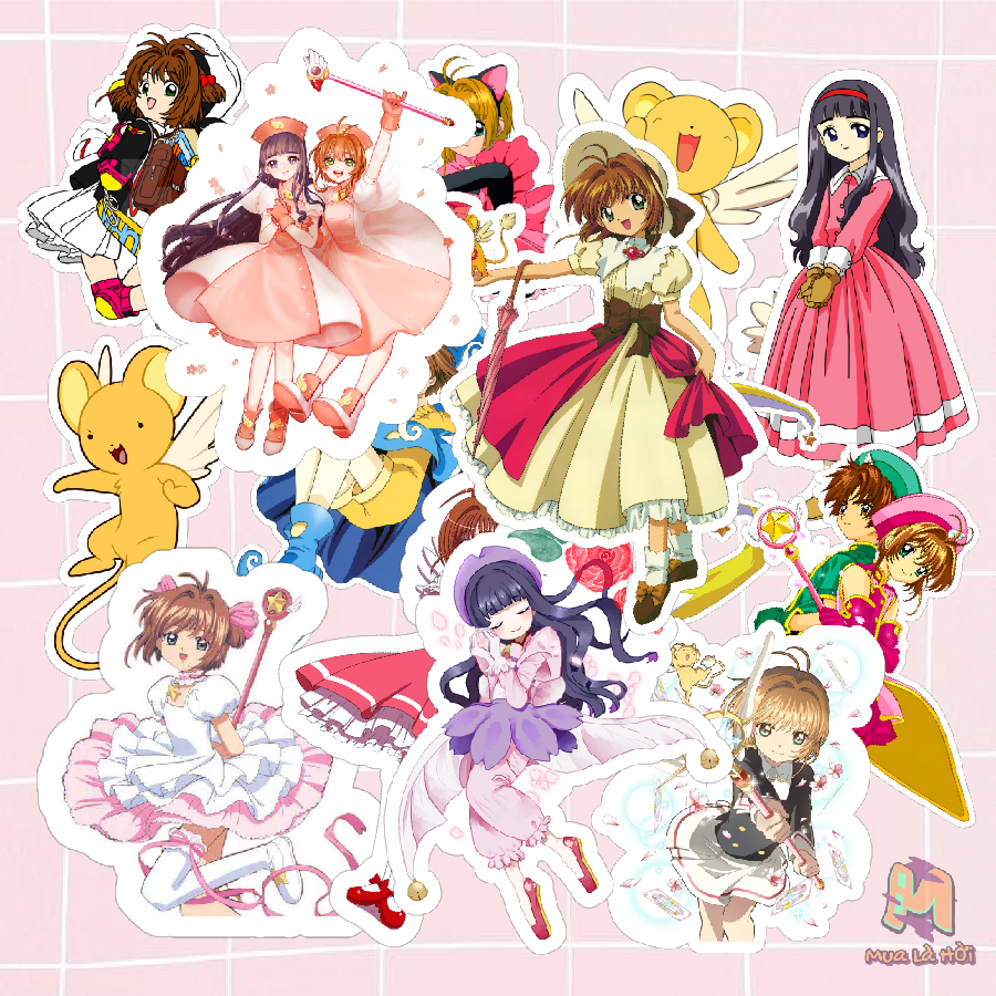 Miếng dán Stickers chủ đề Sakura - thủ lĩnh thẻ bài