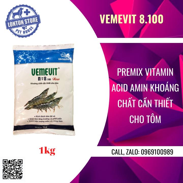 VEMEDIM Khoáng Vemevit No 8.100cao cấp dùng trộn thức ăn bổ sung vitamin cho tôm, 1kg - Lonton store