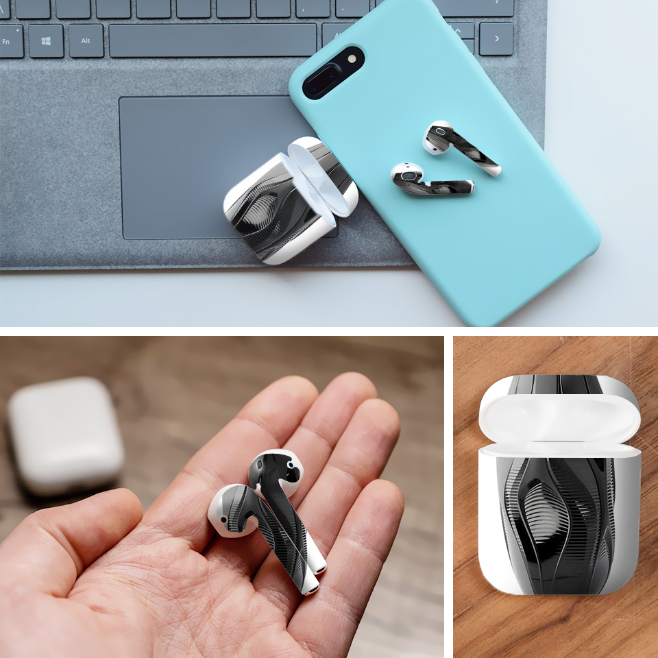 Miếng dán skin chống bẩn cho tai nghe AirPods in hình Họa tiết - HTx123 (bản không dây 1 và 2)