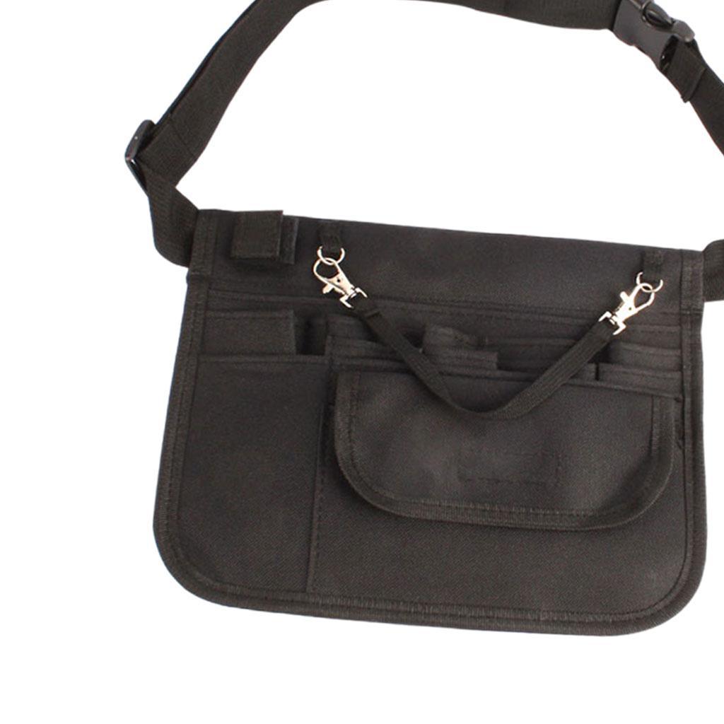 Waist Bag Nurse Pouch for Portable Tool Pocket Organizer Belt black