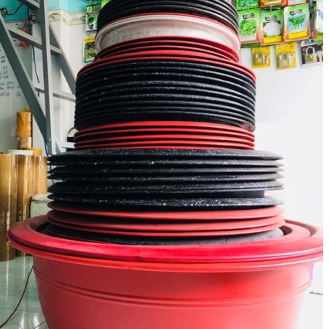 3 Chậu Nhựa Tròn Miệng Rộng - Trồng Hoa kiểng Có Lỗ - Chậu trồng Sen Bít Lỗ, Chậu Trồng Mai