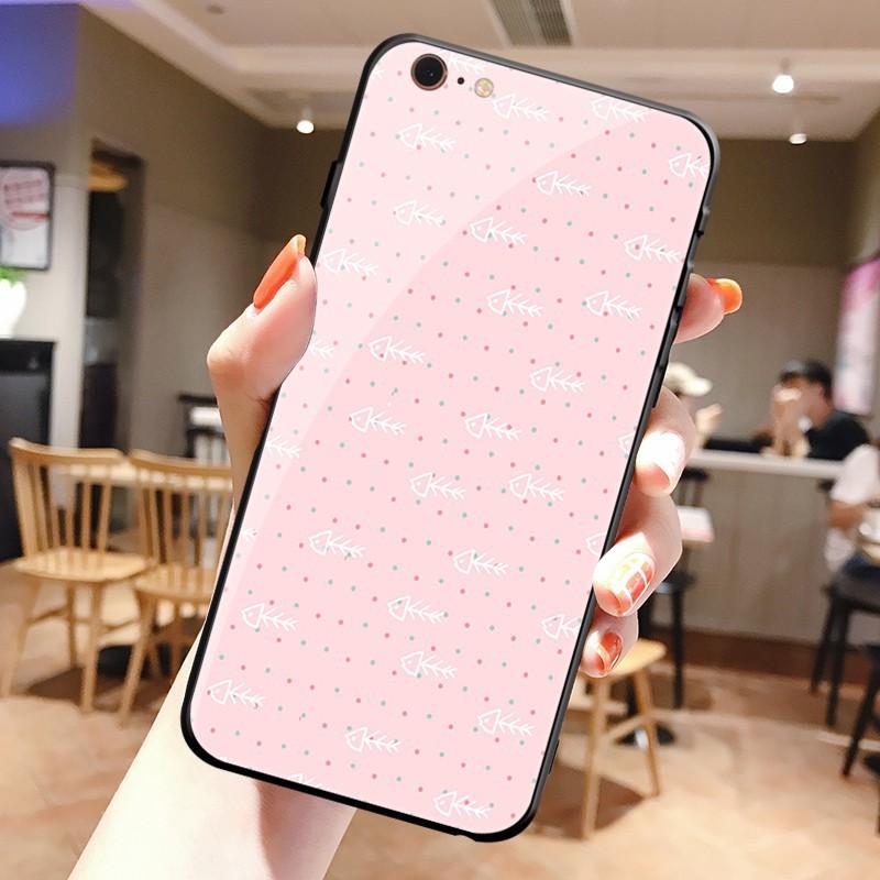 Ốp kính cường lực cute Dành Cho iphone 6 s plus 7 8 plus Xr X s max 11 11 pro max 12 mini 12 pro max se2