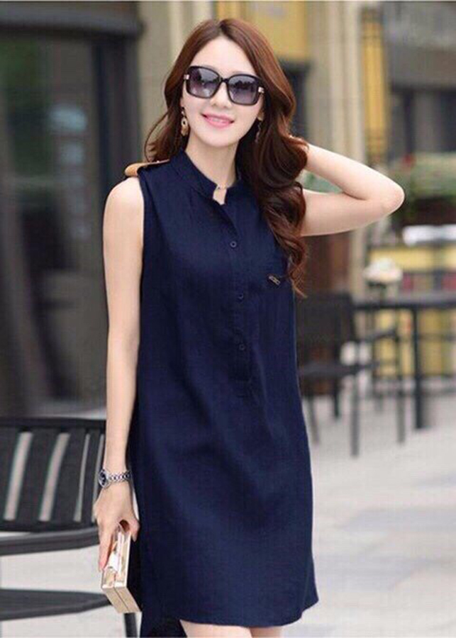 Đầm Jean Thun Nữ Túi Phối Dây Kéo