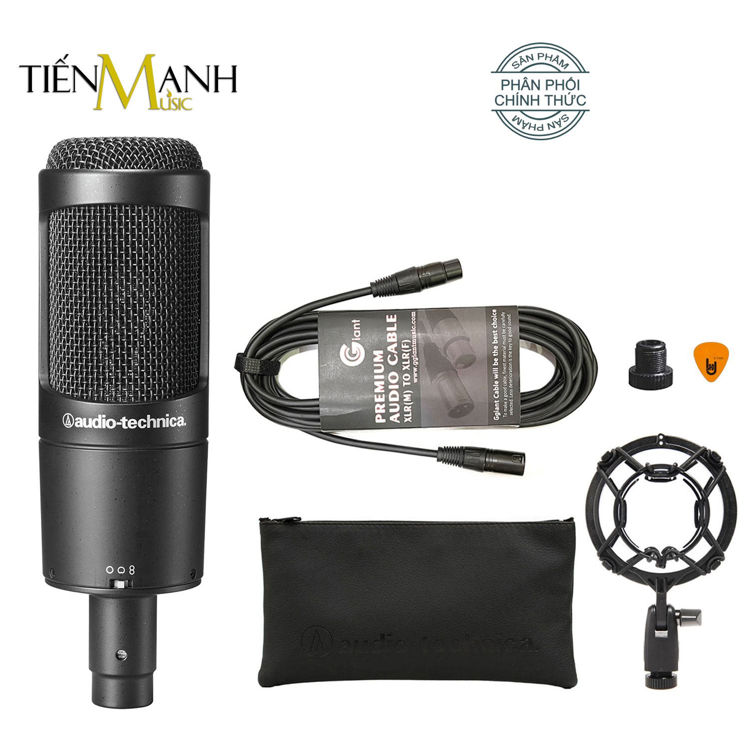 [Tặng Cable Canon 3m] Audio Technica AT2050 Mic Condenser Thu Âm Phòng Studio, Micro Biểu Diễn Chuyên Nghiệp Microphone Cardioid AT-2050 Hàng Chính Hãng Japan - Kèm Móng Gẩy DreamMaker