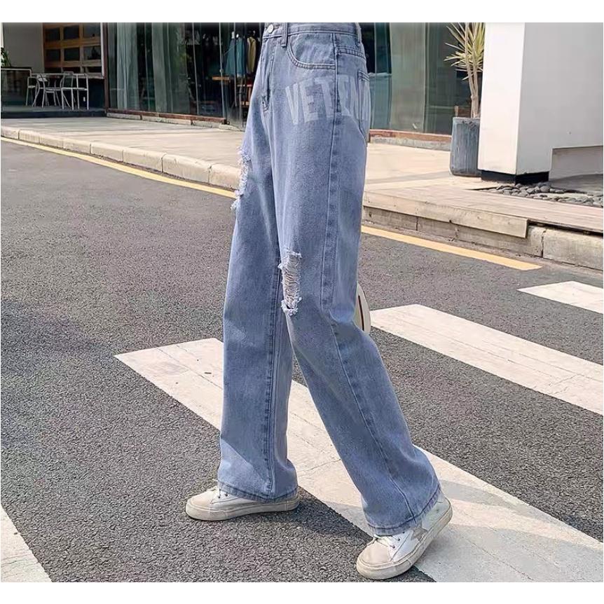 Quần Jeans Nữ In Chữ Q8008