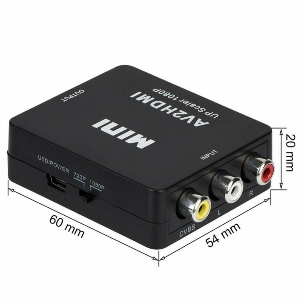 2X RCA To HDMI AV Adapter CVBS 3RCA Video Audio Analog Converter for PS3 DVD PC