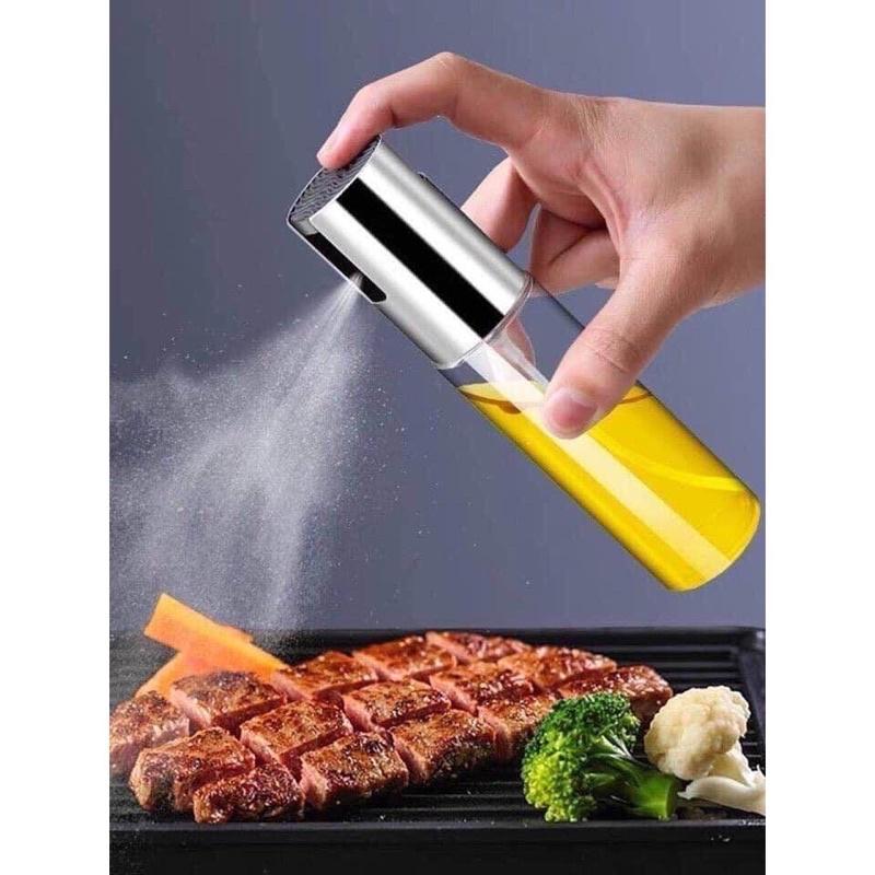Bình xịt dầu ăn, phun xương cao cấp nắp inox thân thuỷ tinh
