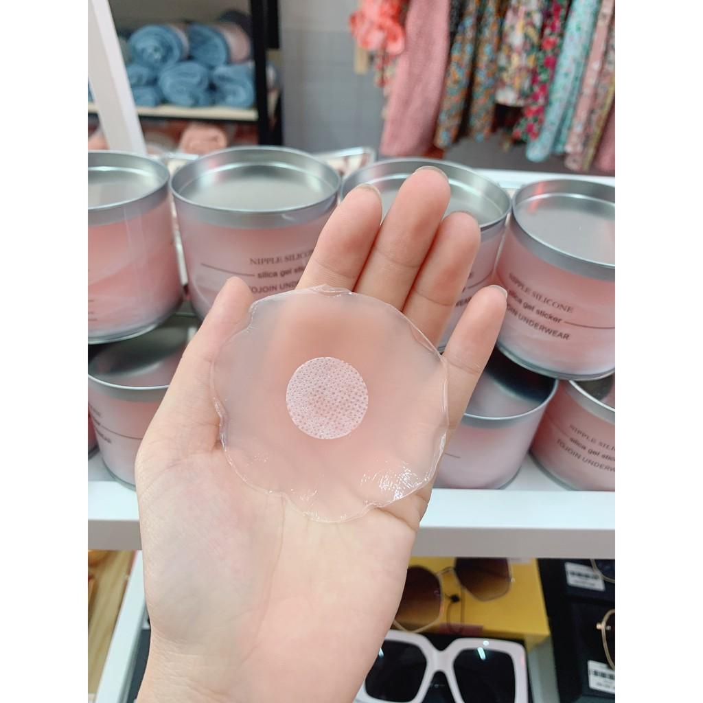 Hộp dán ti Silicon dán ngực hình hoa