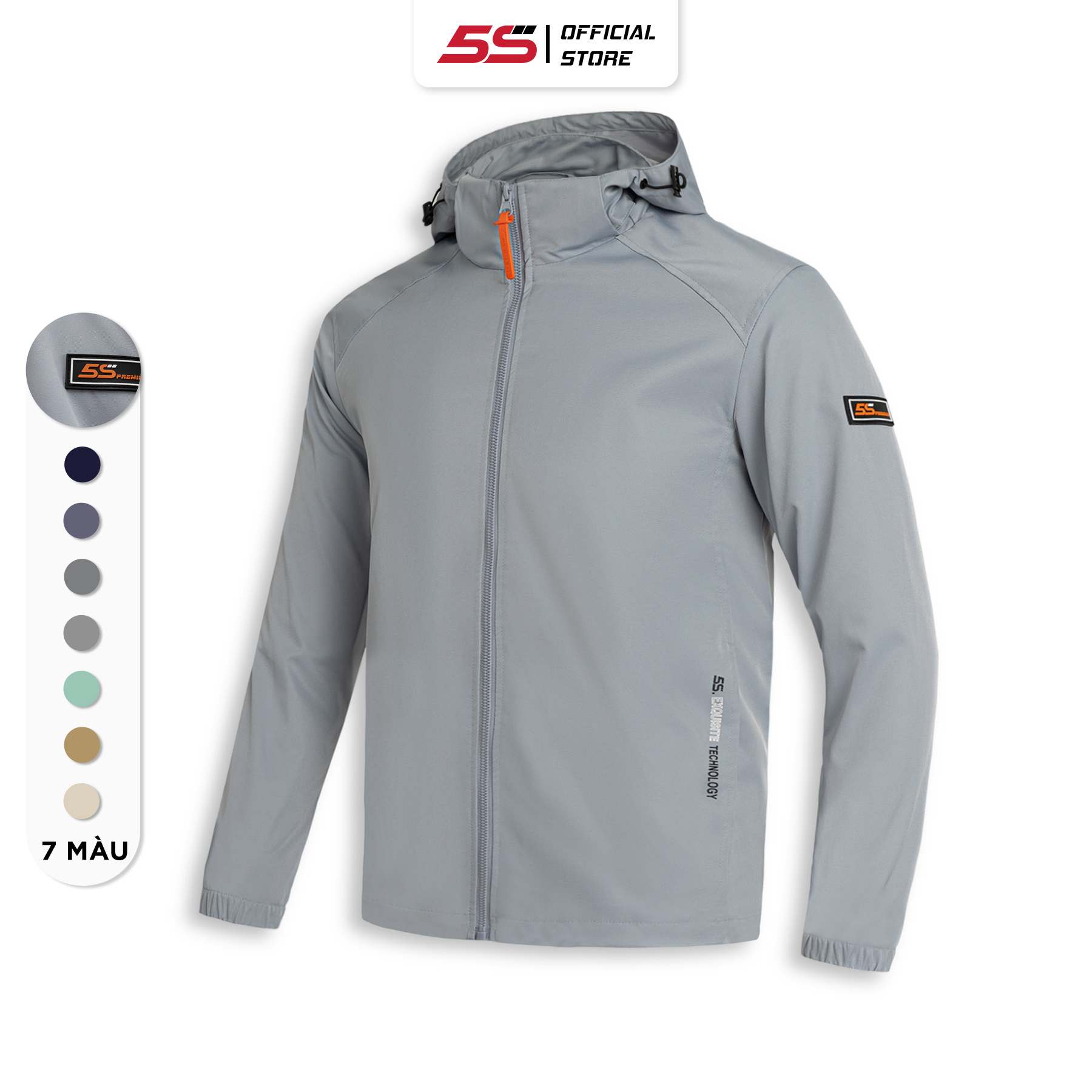 Áo Khoác Thể Thao Nam EXQUISITE 5S Công Nghệ GORE-TEX Có Mũ, Chất Vải Cao Cấp Trượt Nước, Lót Gió SIêu Ấm