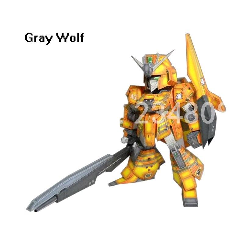 Mô hình giấy SD Gundamm MSZ-006 Zeta Gundam Gray Wolf Custom