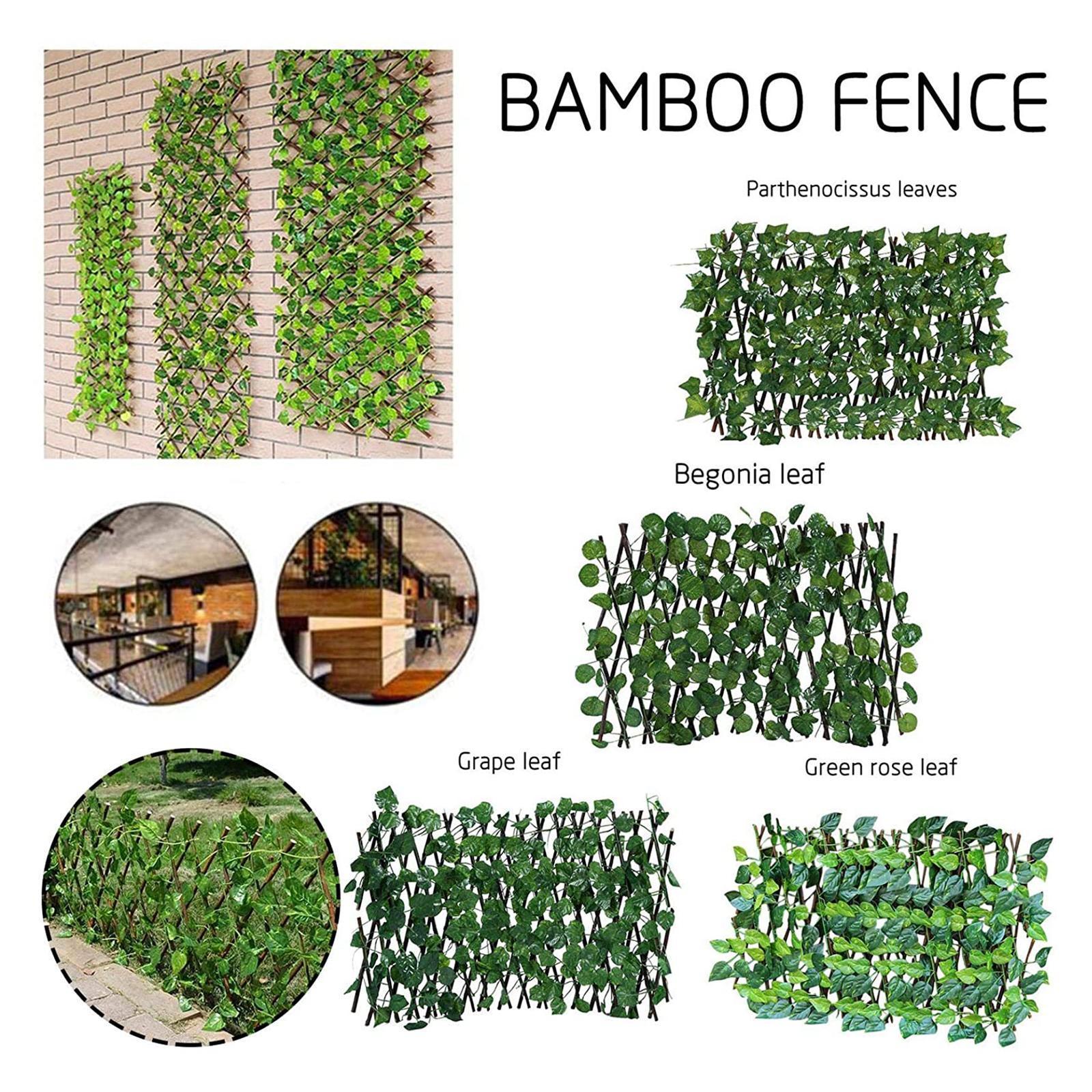 2pcs Retractable Garden Fence Trellis Privacy Screen Outdoor Backyard Decor
