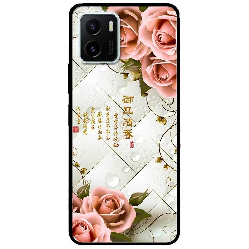 Ốp lưng dành cho Vivo V23 5G / S12 - Vivo Y15s / Y15A - Hoa Hồng Nền Sọc