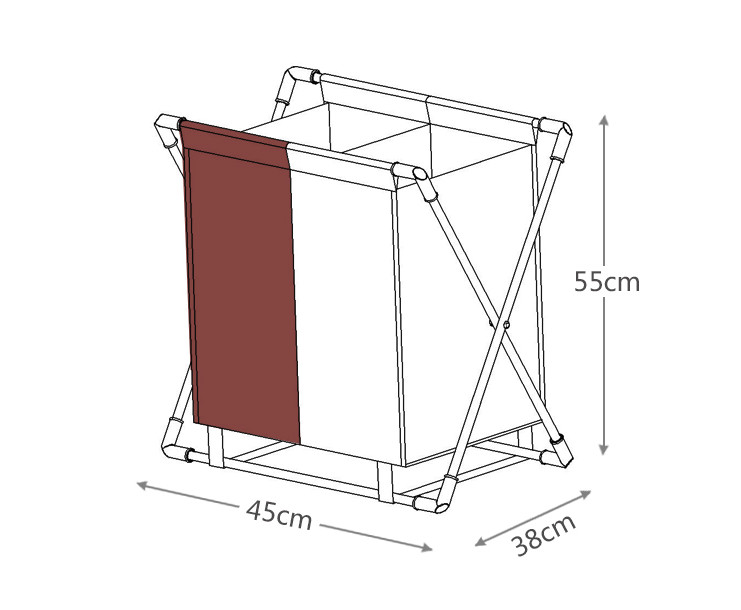 Giỏ đựng quần áo máy giặt 2 ngăn xếp gọn NK-ZYL005