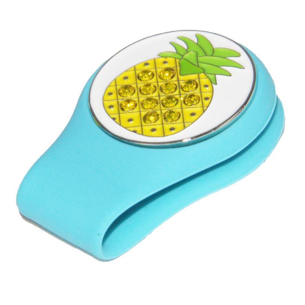 2x Golf Ball Marker Silicone Hat Clips with Detachable Pattern Plate