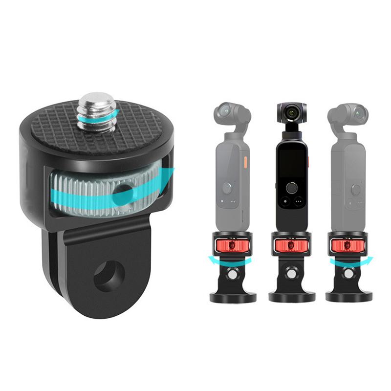 Universal 360 Xoay 1/4 "Bộ chuyển đổi bộ chuyển đổi mini cho GoPro Hero 11 10 9 8 7 Eken Insta360 Phụ kiện camera hành động